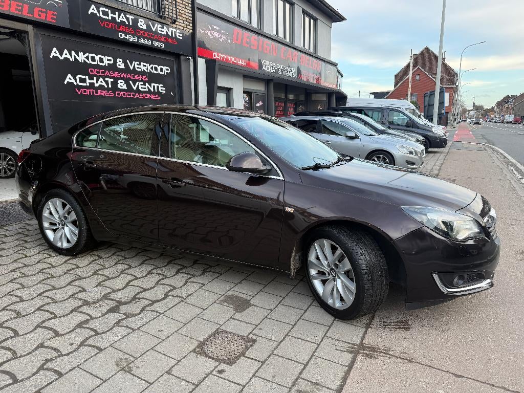 Opel Insigna Cosmo 1.6Turbo 170Pk Benzine Volledige opties, Auto's, Opel, Bruin, Leder, Bedrijf, 5 deurs