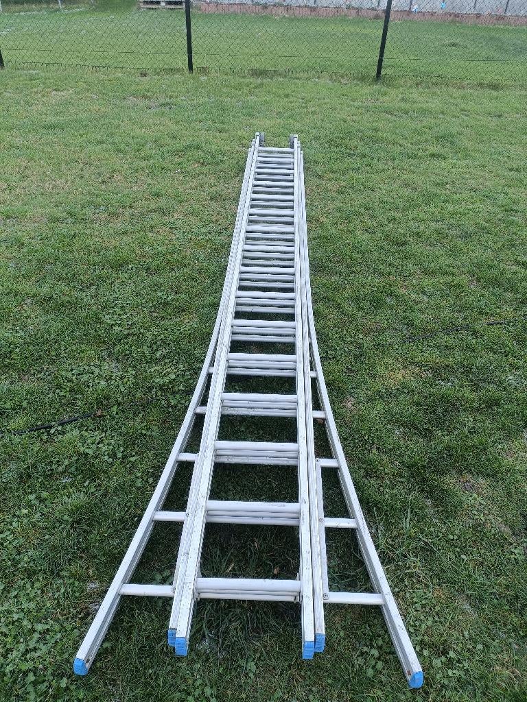 Solide ladder 3x16. 9,70m, Ophalen, Gebruikt, Ladder, Opvouwbaar of Inschuifbaar