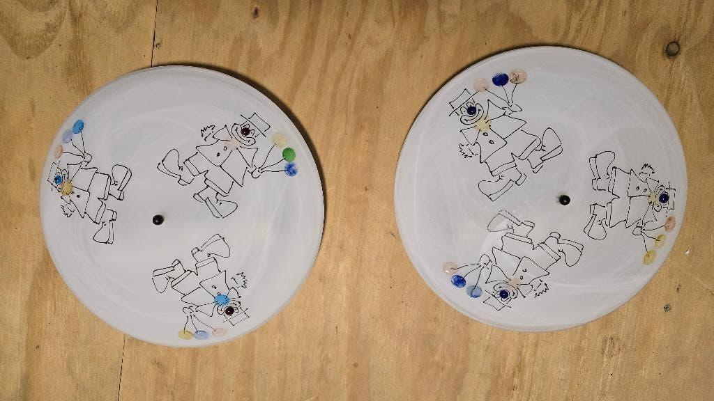 2 lichtarmaturen voor kinderkamer., Ophalen, Zo goed als nieuw, Glas