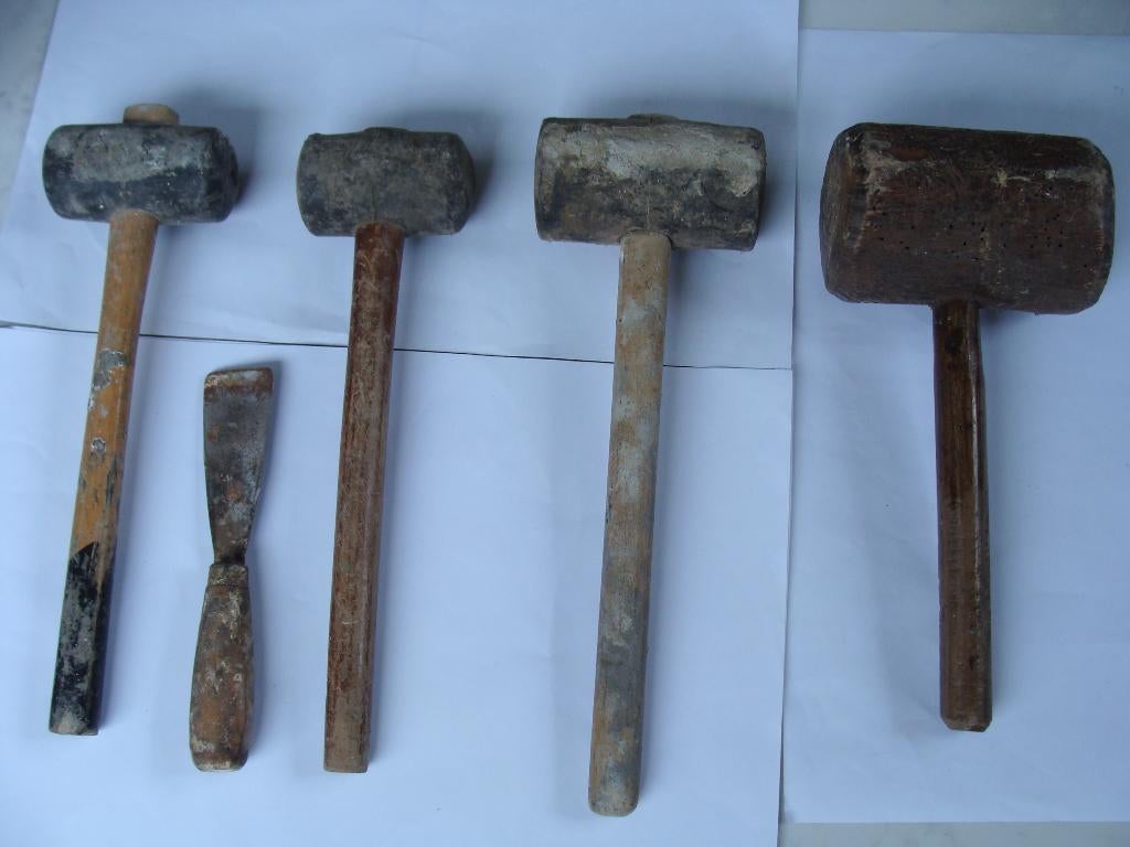 anciens outils, divers maillets menuiserie, vintage, Bricolage & Construction, Enlèvement, Utilisé