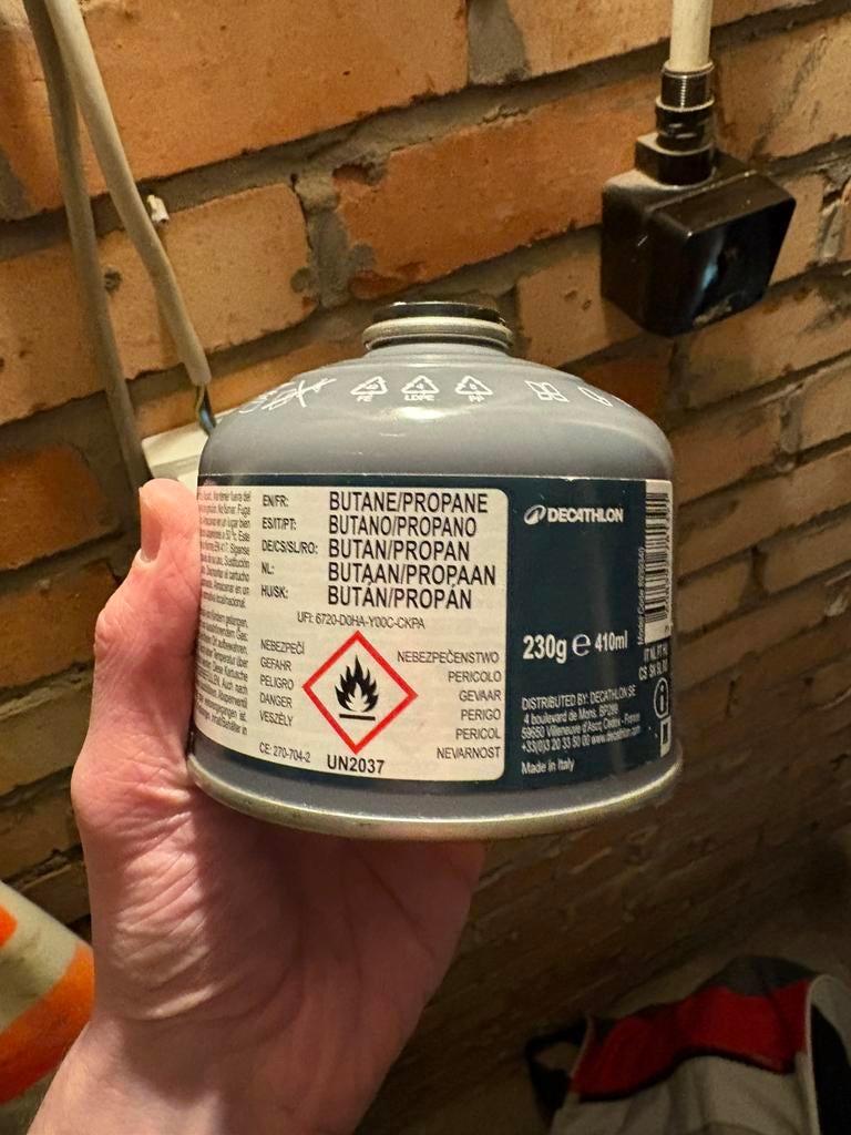 Decathlon butaan gas fles kamperen, Caravanes & Camping, Accessoires de camping, Enlèvement, Neuf