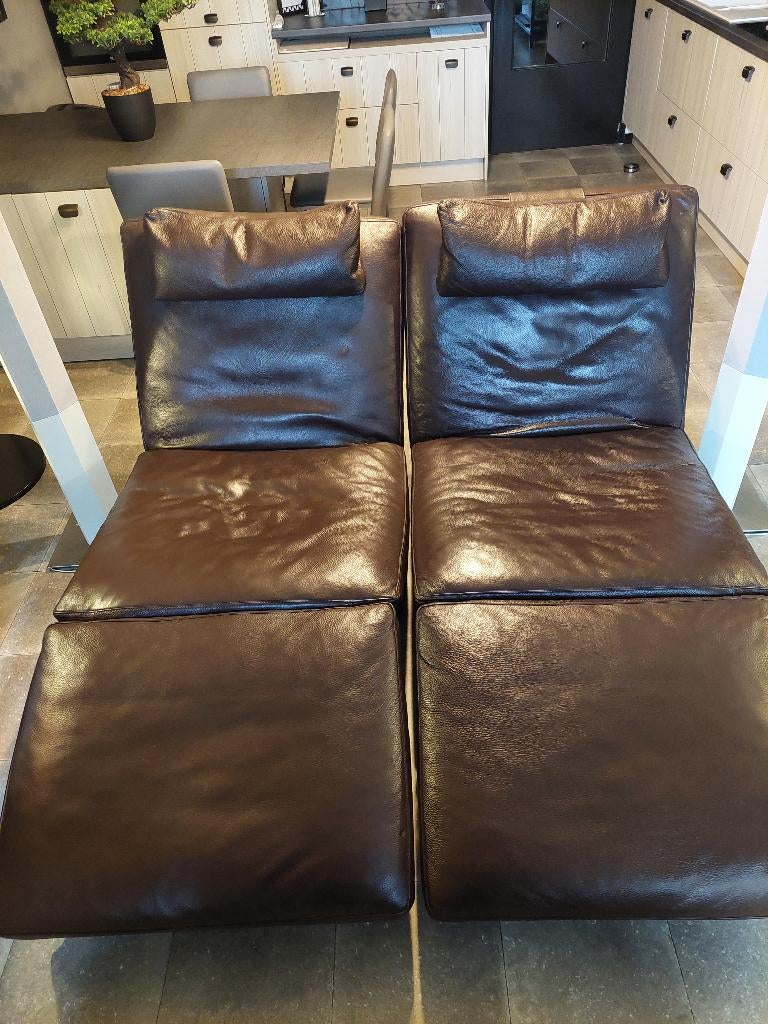 Relax cuir brun Natuzzi, Maison & Meubles, Canapés | Salons, 150 cm ou plus, Moins de 150 cm, Banc droit, Une personne