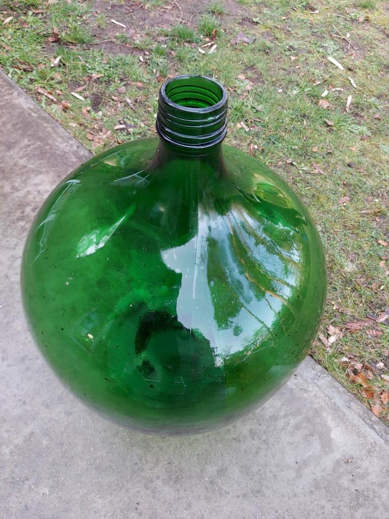 Dame jeanne mooie groene kleur 40cm diameter, Ophalen