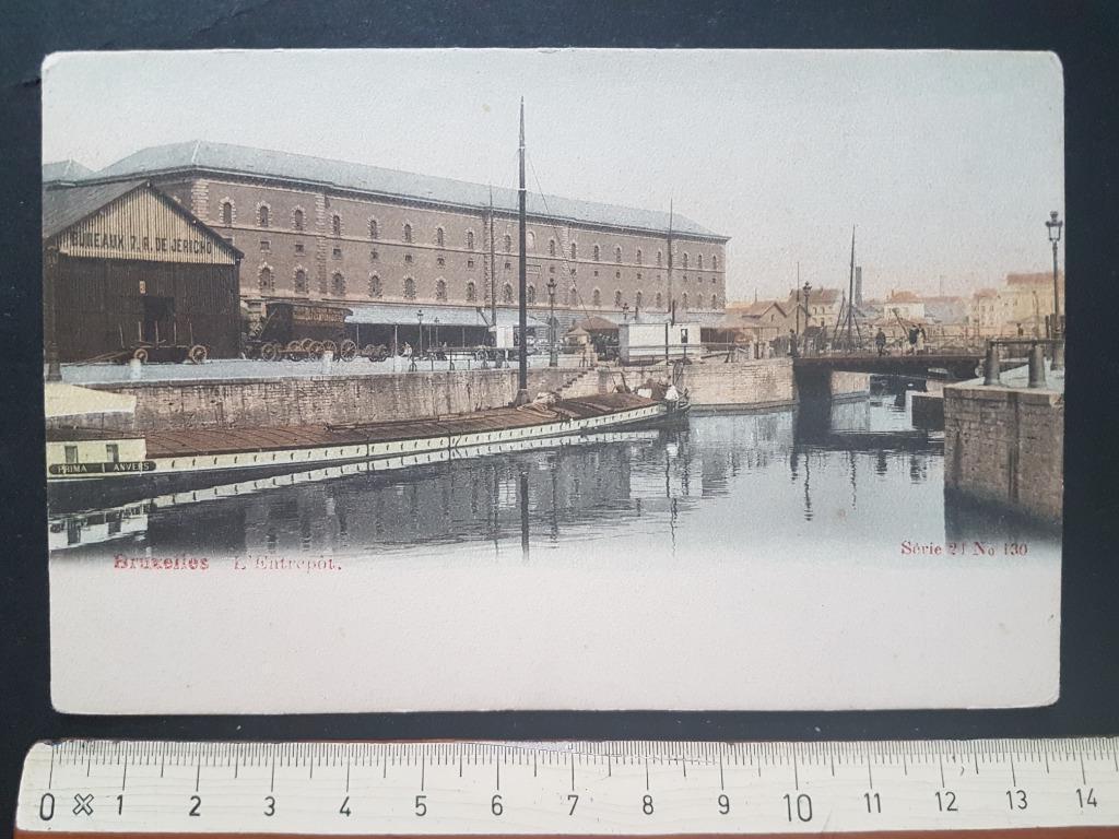Carte postale Bruxelles Bruxelles Entrepot Péniche Bateau, Enlèvement ou Envoi, Avant 1920, Non affranchie, Bruxelles (Capitale)