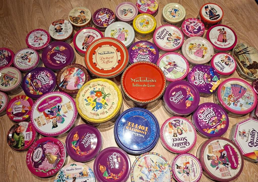 GRAND LOT DE BOÎTES EN FER BLANC « MACKINTOSH », Collections, Boîte en métal, Enlèvement