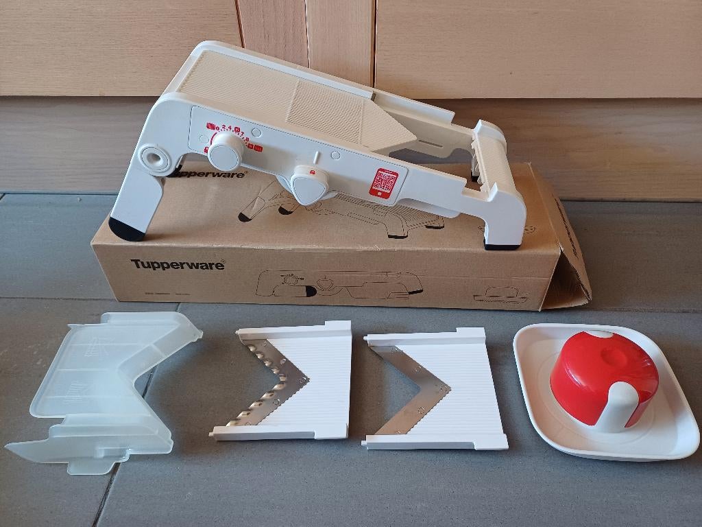mandoline Tupperware Mando Chef, Maison & Meubles, Cuisine| Tupperware, Utilisé, Autres types, Blanc, Enlèvement