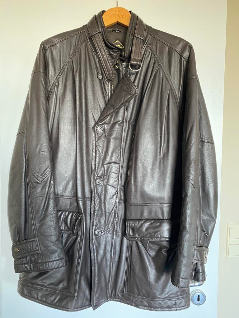 Heren jas zacht leder, Ophalen, Zo goed als nieuw, Maat 52/54 (L), Bruin