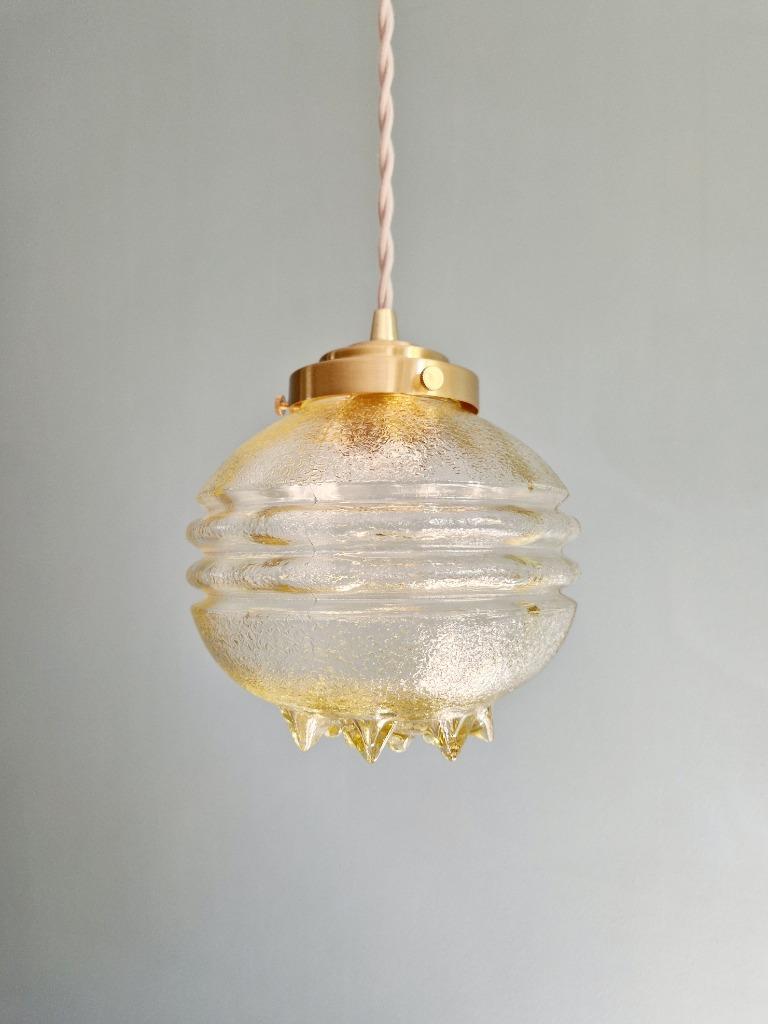 Suspension Space Age en verre transparent jaune (13 dispo), Enlèvement ou Envoi