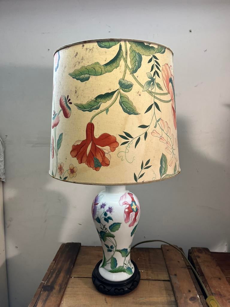 Limoges tafellamp, Ophalen, Zo goed als nieuw, Hout