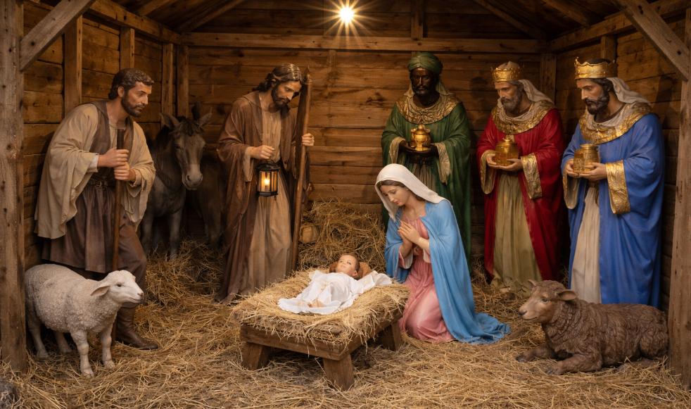 Te koop gevraagd: grote kerststal poppen (1,5 m), Enlèvement, Utilisé