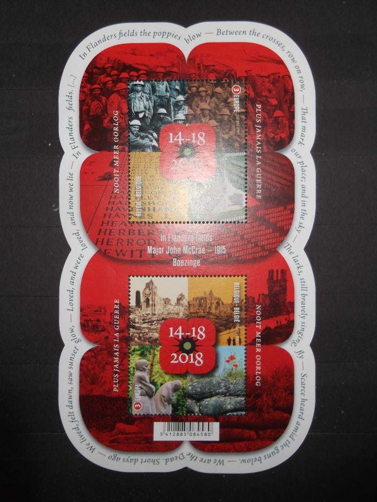 BL269 In Flanders fields 14-18, Postzegels en Munten, Ophalen of Verzenden, Postfris, Frankeerzegel