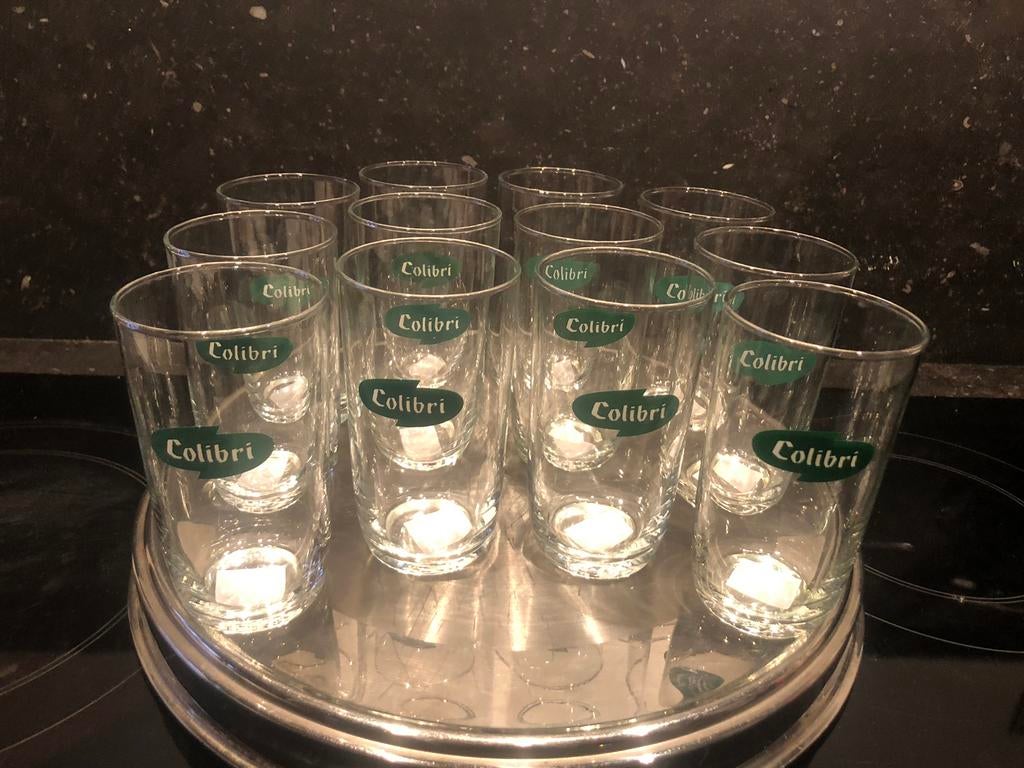 oude Cristal Alken COLIBRI limonade glazen, Enlèvement ou Envoi, Utilisé, Verre ou Verres, Autres marques