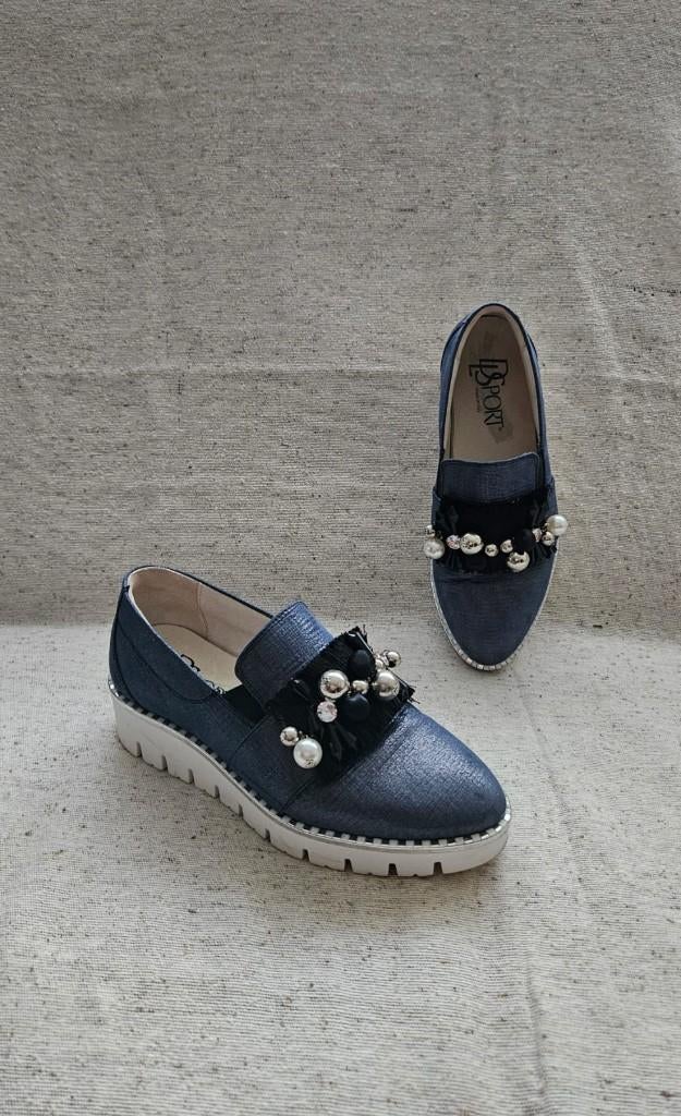 DL Sport loafers maat 36, Kleding | Dames, Schoenen, Blauw, Overige typen, Ophalen of Verzenden, Gedragen