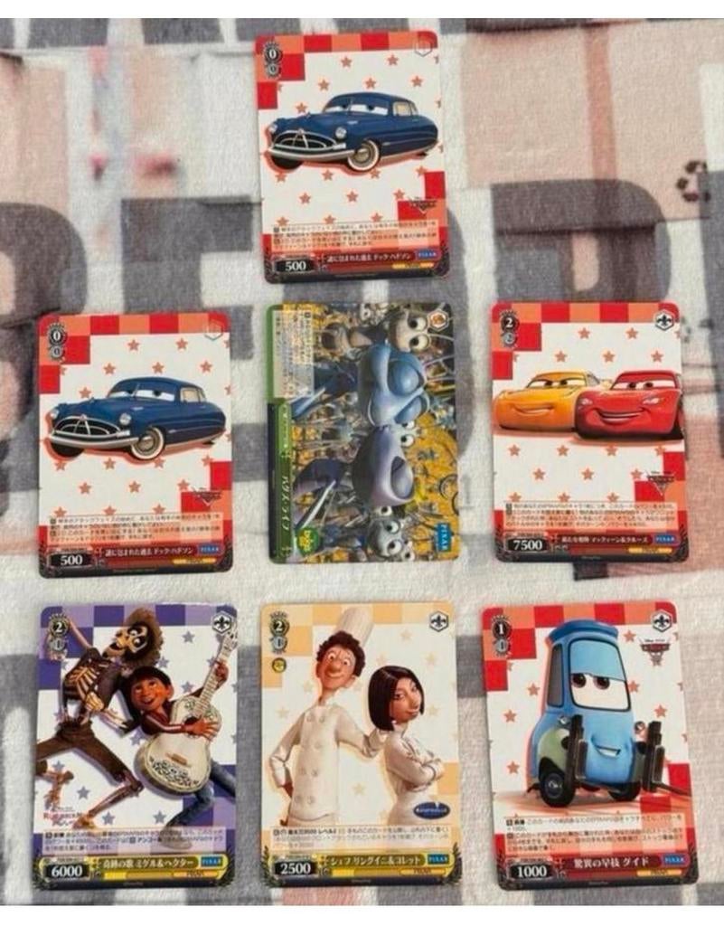 Disney Pixar 7 kaarten cards Cars Bugs Life Coco Ratatouille, Ophalen of Verzenden, Nieuw, Meerdere plaatjes