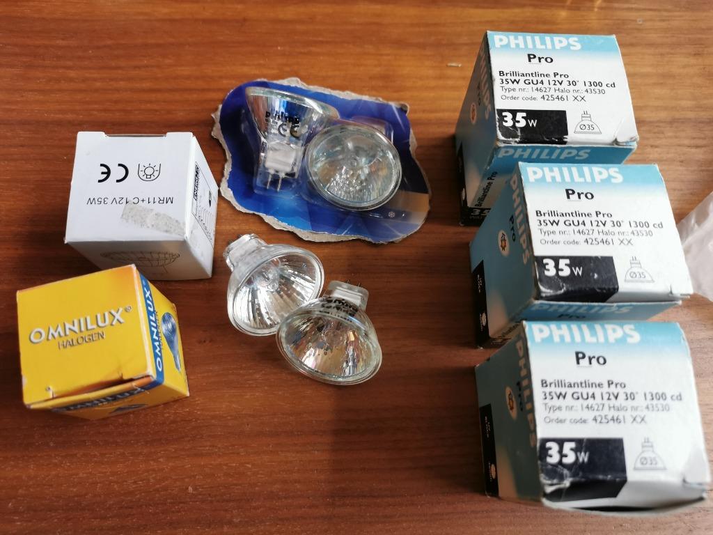 Halogeen reflector GU4, 35W 12V. Lavalamp. Prijs/stuk, 30 tot 60 watt, Halogeen (gloei)lamp, Nieuw, Bipin of Steekvoet