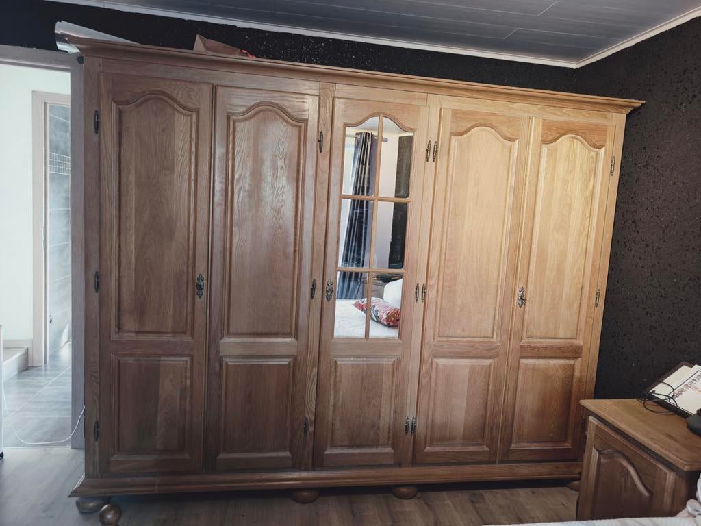 Grande garde robe en chêne, Enlèvement, Utilisé, Chêne