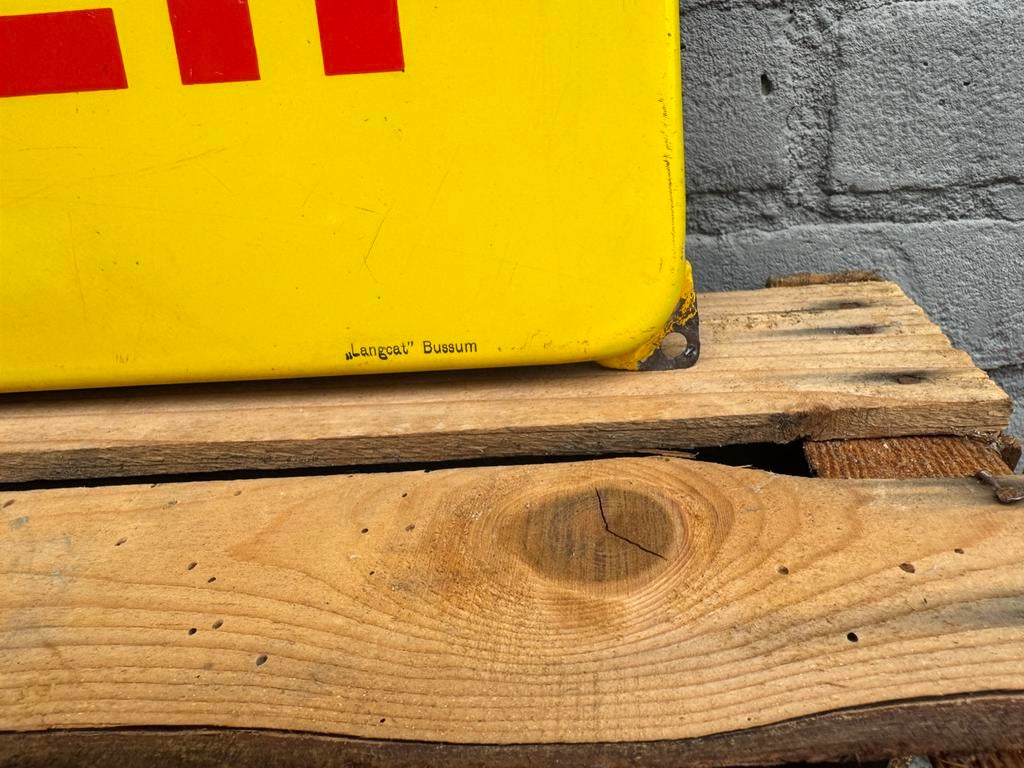 Panneau d'affichage en émail pour pneus Vredestein, Enlèvement ou Envoi, Utilisé, Panneau publicitaire