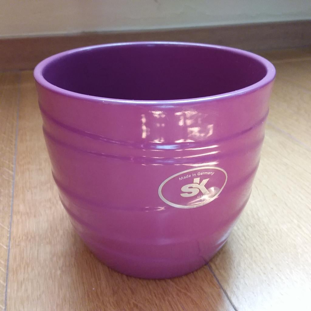 Cache pot en céramique couleur fuchsia, Jardin & Terrasse, Enlèvement ou Envoi