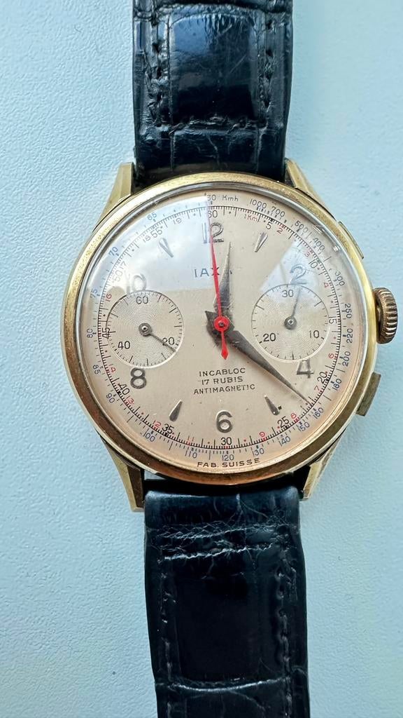 Travail vintage en or 18 carats Axa, Bijoux, Sacs & Beauté, Montres | Anciennes | Antiquités, Montre-bracelet, 1930 à 1960, Enlèvement ou Envoi