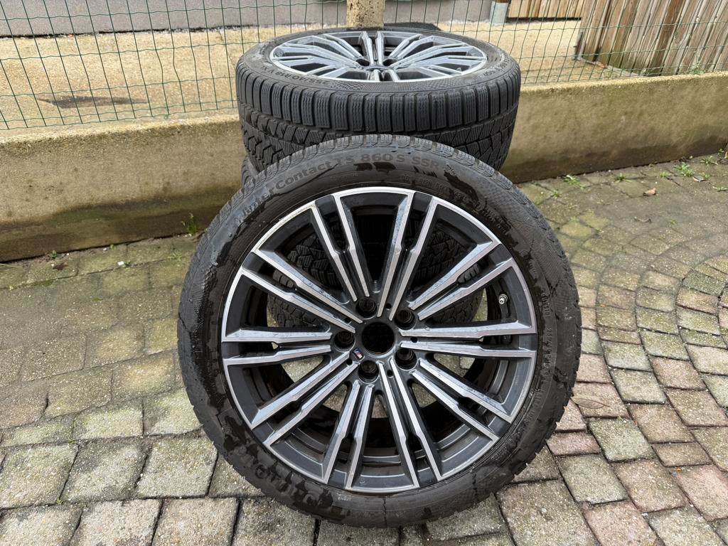 Originele Bmw M Velgen 18” met continental banden, Auto-onderdelen, Banden en Velgen, Band(en), Winterbanden, 18 inch, Ophalen