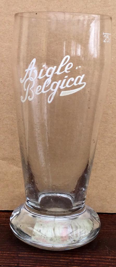 bier brouwerij glas Bab Aigle belgica bolvoet 25 cl, Collections, Enlèvement ou Envoi, Utilisé