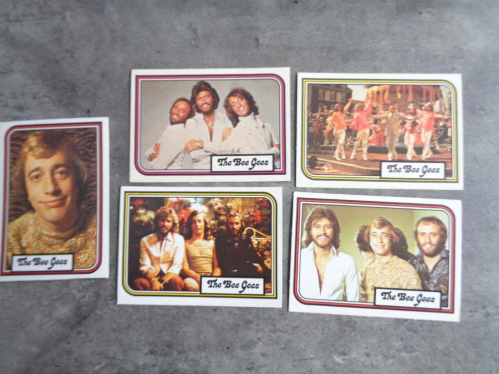 CARTES MONTY GUM BEE GEES ANDY GIBB 5X ANNO 1978, Envoi
