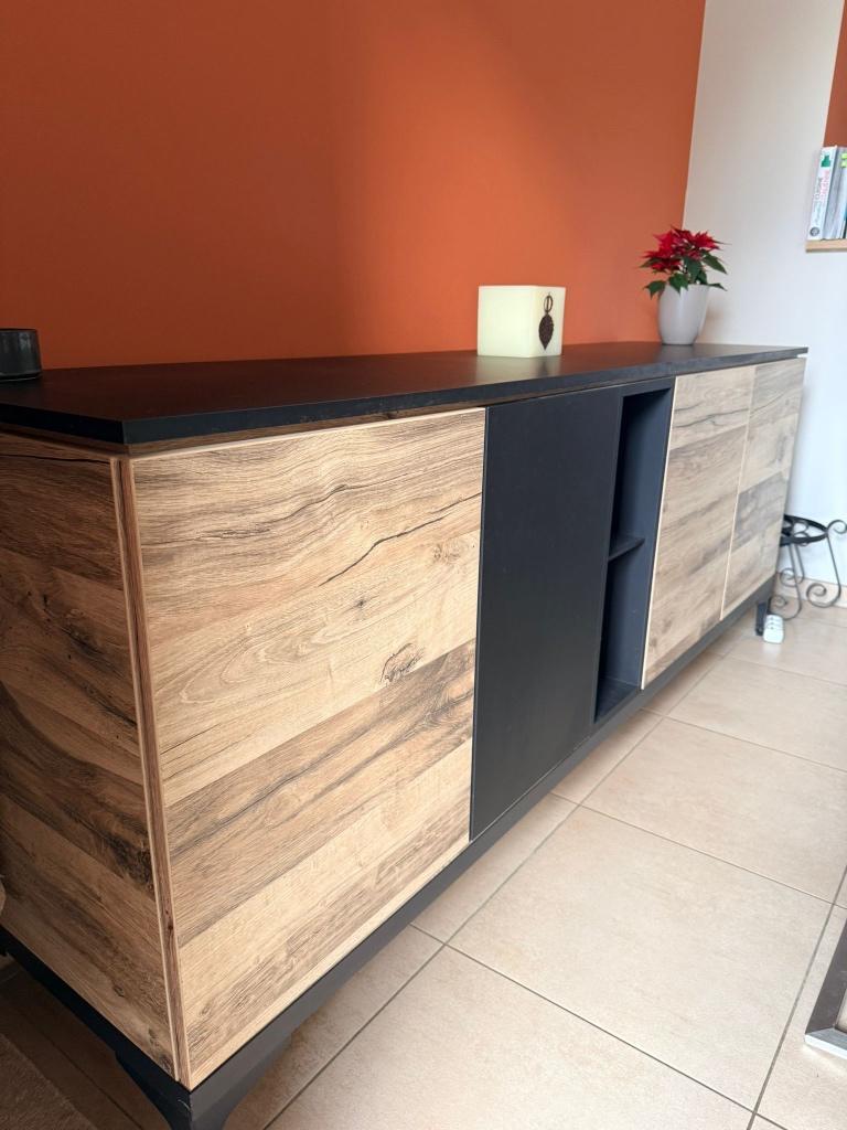 Meuble bar + buffet : très bon état, 25 à 50 cm, Avec porte(s), 150 à 200 cm, Comme neuf