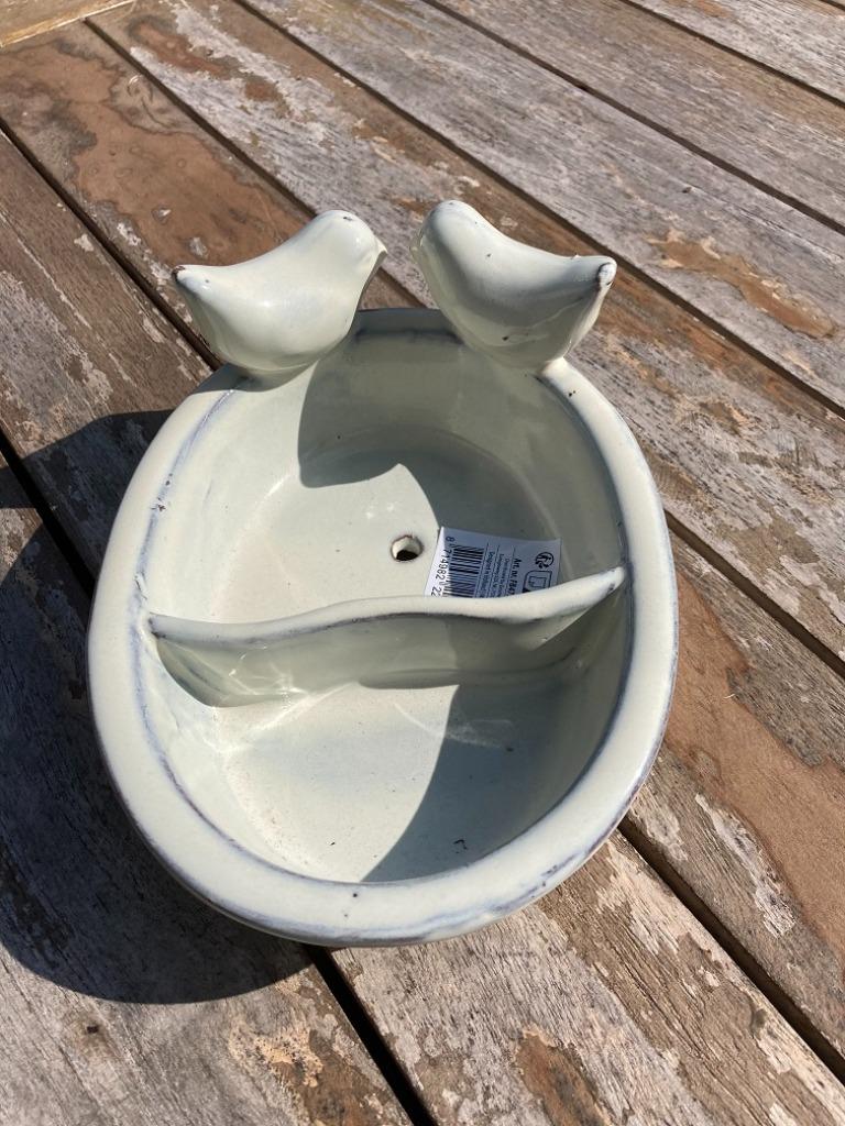 VOEDER DRINKSCHAAL KERAMIEK OVAAL OFF WHITE, Ophalen of Verzenden, Nieuw