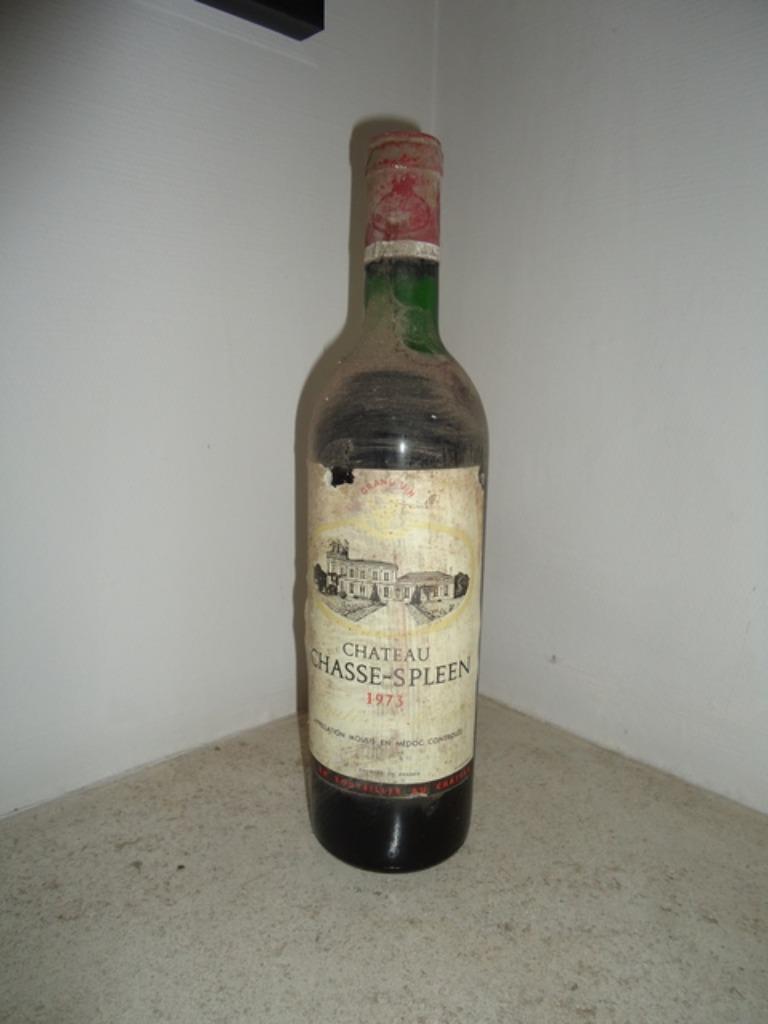 VINS CHATEAU  CHASSE SPLEEN 1973- COS D'ESTOURNEL 1973, Collections, Vins, Enlèvement, Vin rouge, Pleine