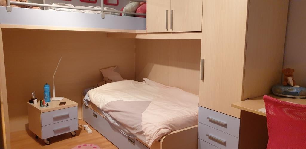 chambre pour 3 personnes design italien, Enlèvement, Comme neuf, Lit mezzanine