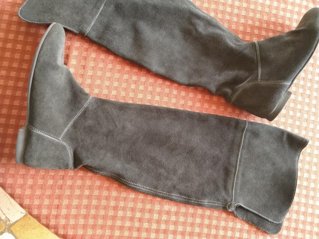 Bottes cuissardes T.39 en daim brun foncé -TBE, Vêtements | Femmes, Chaussures, Enlèvement ou Envoi, Brun, Porté, Bottes hautes