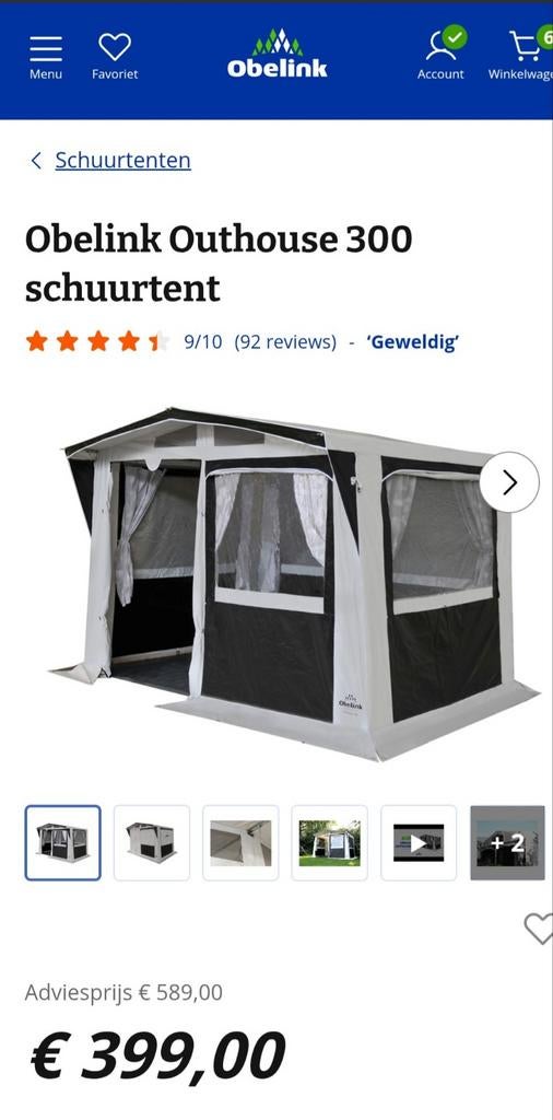 Camping schuurtent, Caravans en Kamperen, Tenten, Ophalen