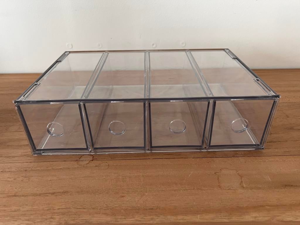 Bureau organizer  - 4 schuifjes - acryl, Hobby en Vrije tijd, Tekenen, Ophalen of Verzenden, Zo goed als nieuw