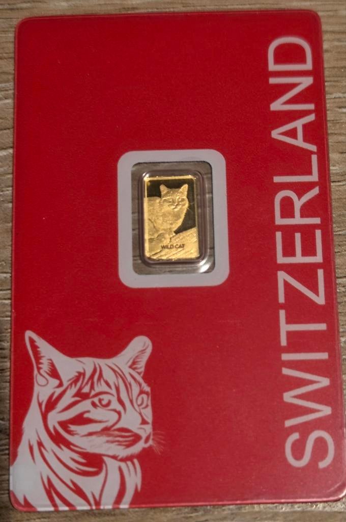 Lingot 1gr or Switzerland chat, Timbres & Monnaies, Métaux nobles & Lingots, Enlèvement ou Envoi, Or