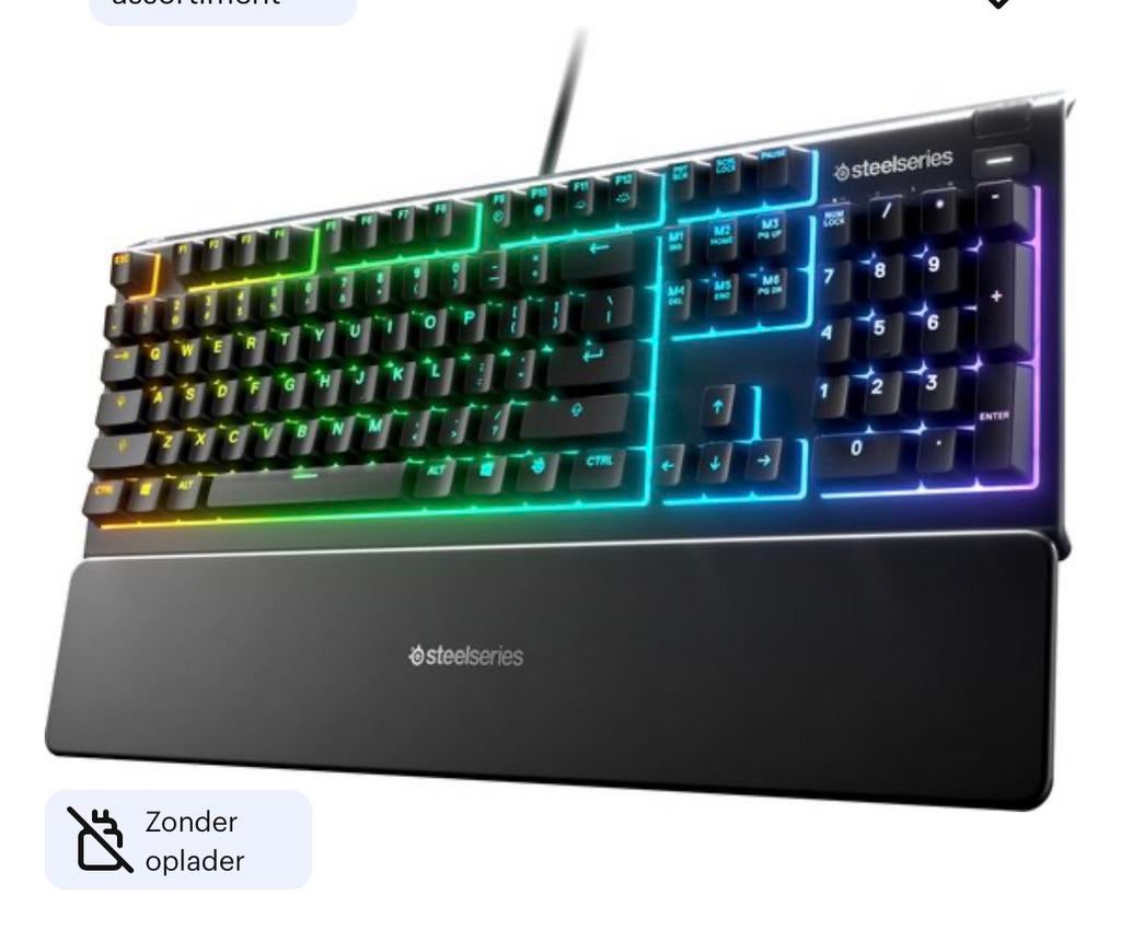 Clavier de jeu SteelSeries Apex 3, Qwerty, noir, Informatique & Logiciels, Claviers, Enlèvement ou Envoi, Qwerty, Comme neuf, Clavier gamer