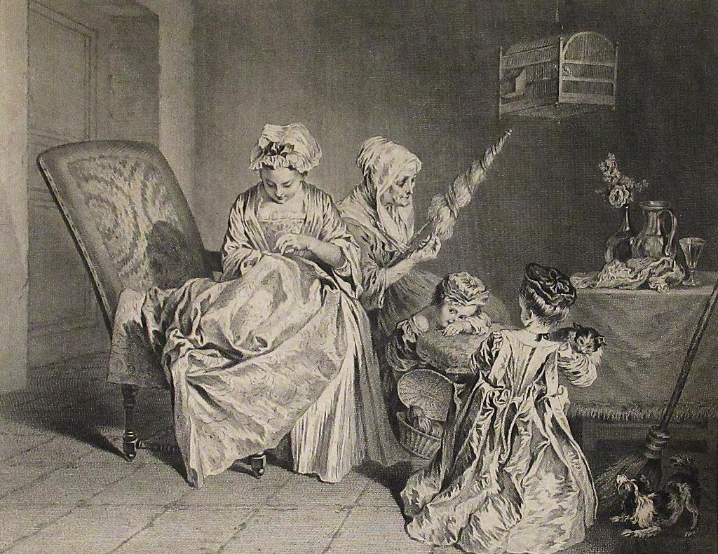 Gravure ancienne C Dupuis L'occupation selon l'age vers 1731, Antiquités & Art, Enlèvement ou Envoi