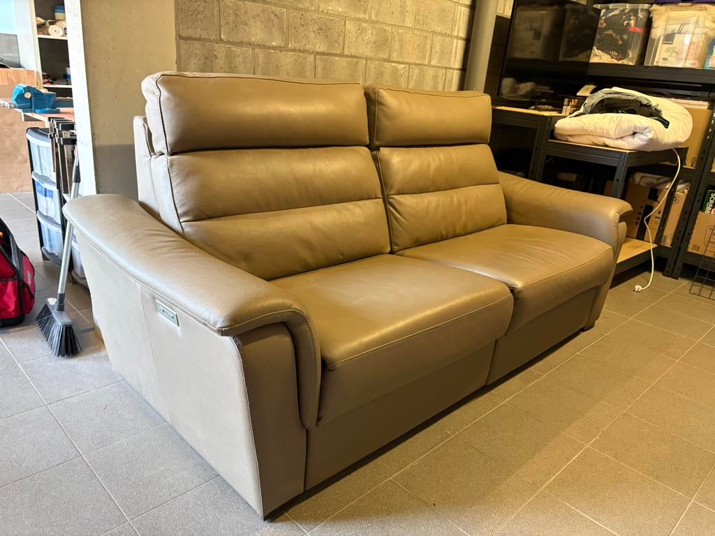 Dubbele relax 2 zit zetel, Banc droit, Enlèvement, Utilisé, Cuir