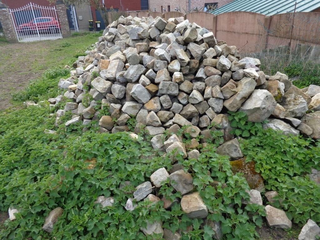 Moellons ,pavés carrière Bray Hainaut 70 m³ à emporter, Jardin & Terrasse, Beige, Enlèvement, Utilisé, Autres types