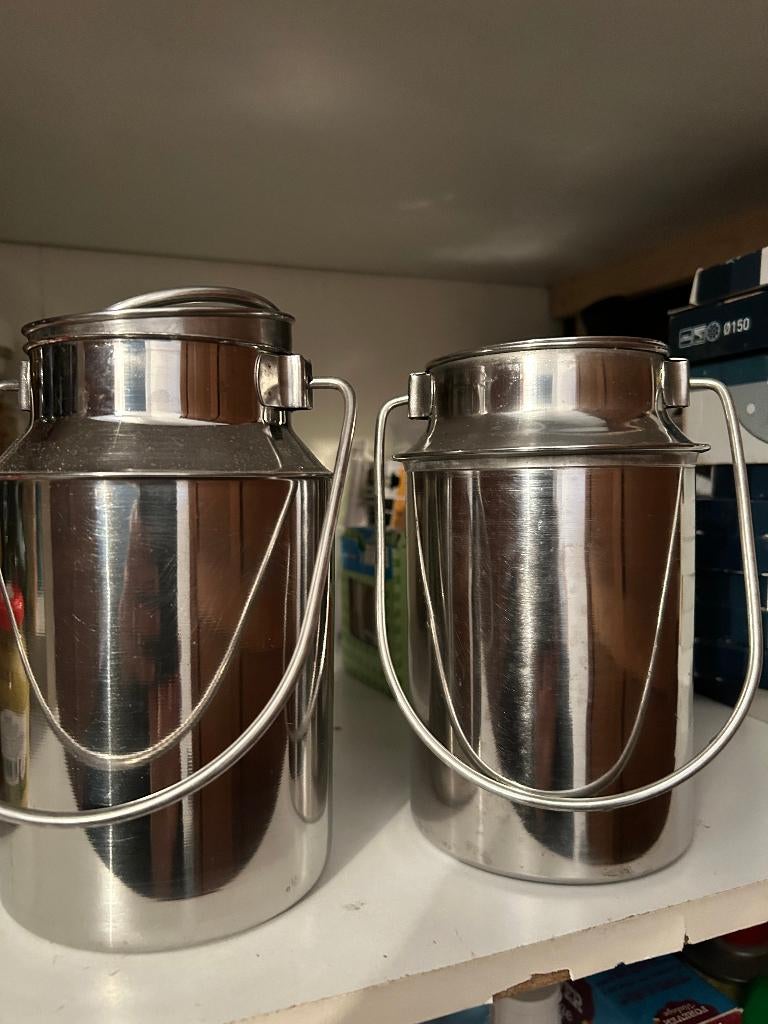 conteneurs de stockage (Inox) & 4 placemats!  (Prix deux), Maison & Meubles, Autres marques, Pot de stockage, Métal, Enlèvement