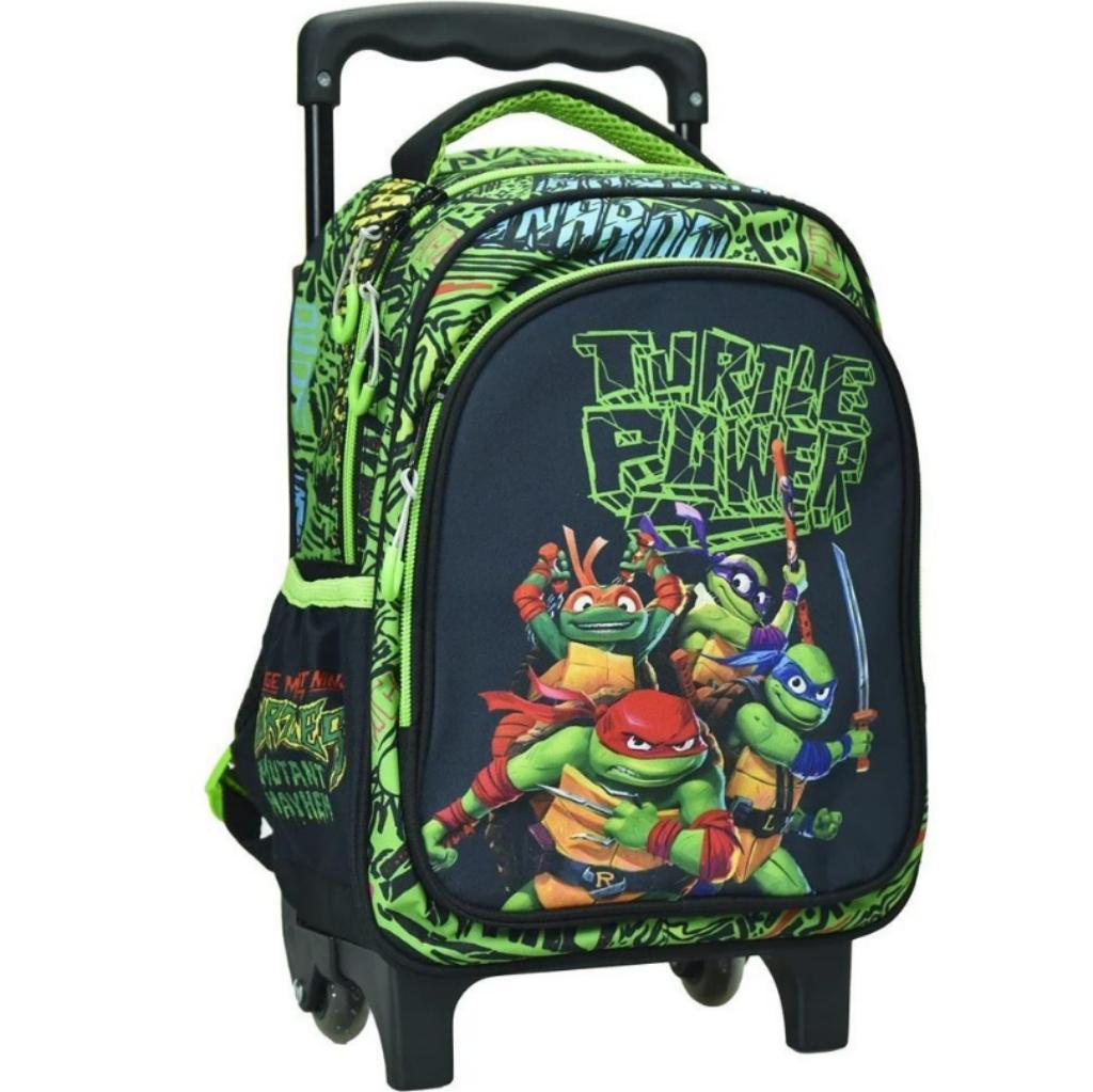 Ninja Turtles Trolley Rugzak - TMNT Reiskoffertje, Wieltjes, Zwart, Minder dan 40 cm, Nieuw