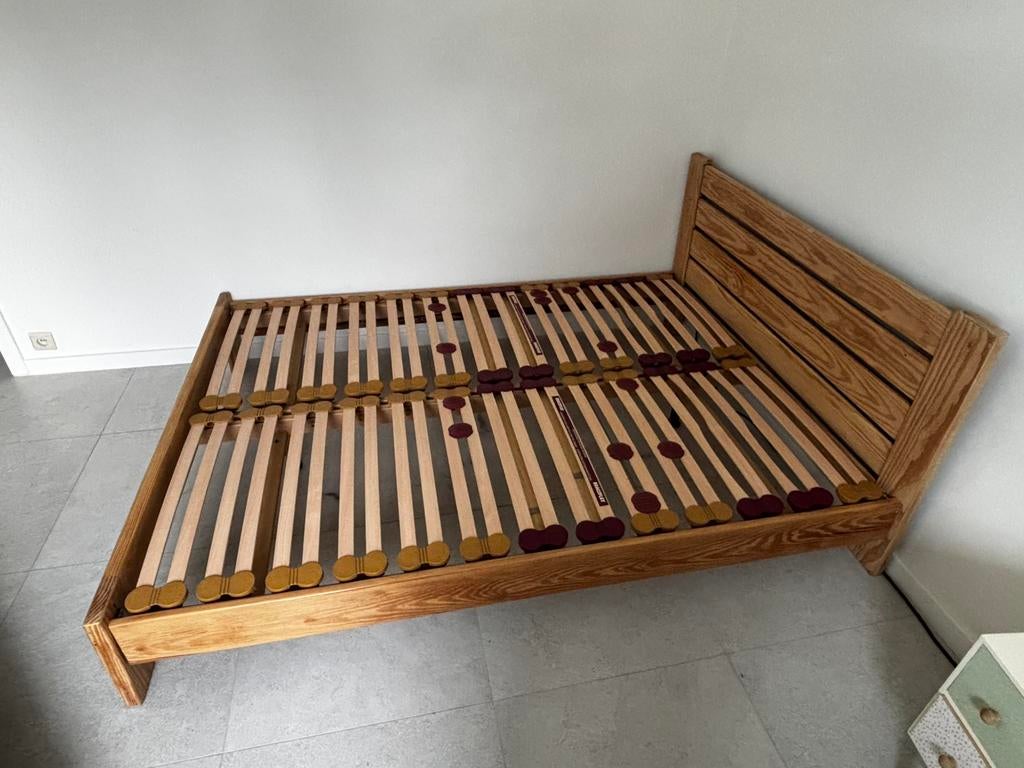 Tweepersoonsbed met boxspring en matras, Ophalen, Zo goed als nieuw, Bedbodem