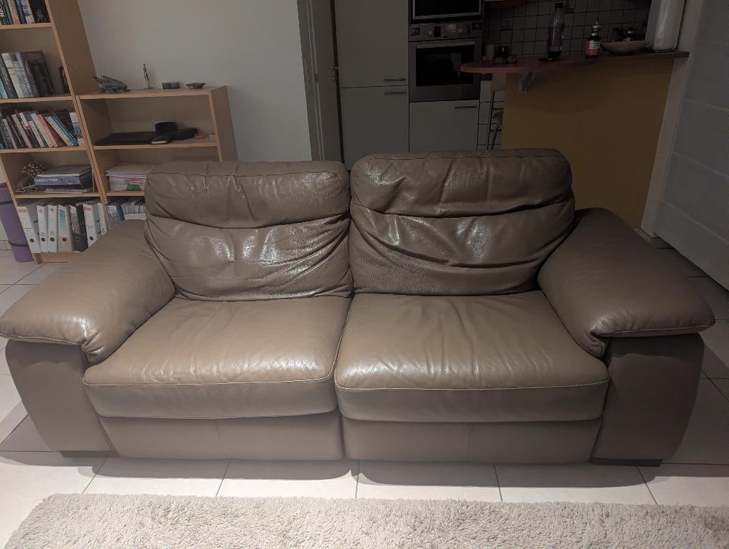 Lederen 2- en 3-zit sofa's, Ophalen, Gebruikt, Klassiek, Driepersoons