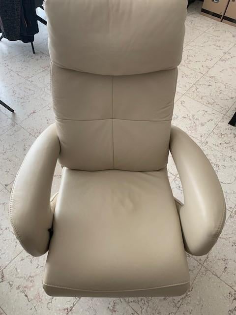 2x Hukla lederen relaxzetels, Maison & Meubles, Fauteuils, Comme neuf, Enlèvement, 75 à 100 cm, Cuir