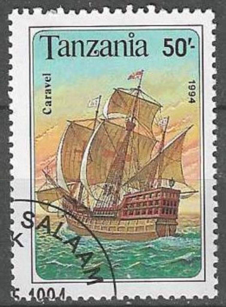 Tanzania 1994 - Yvert 1500 - Zeilboten - 50 s. (ST), Postzegels en Munten, Postzegels | Afrika, Verzenden, Tanzania, Gestempeld