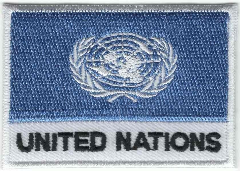 United Nations vlag stoffen opstrijk patch embleem, Verzamelen, Kleding en Patronen, Verzenden, Nieuw