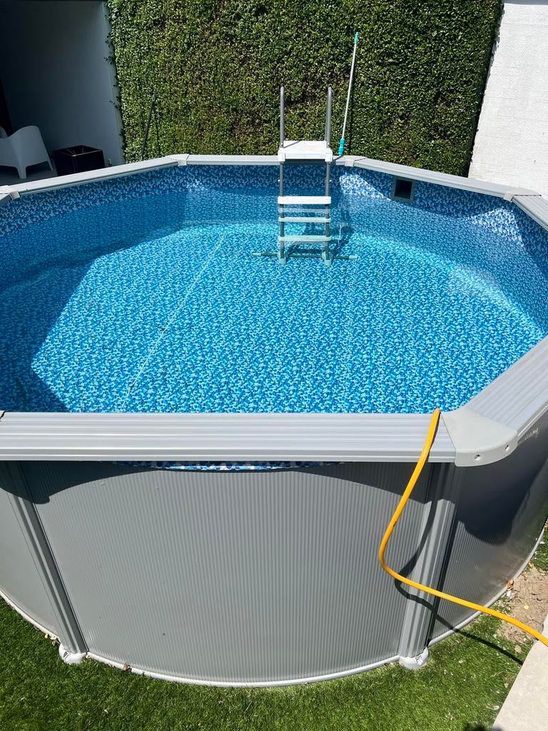 Complete zwembad set incl warmtepomp, Jardin & Terrasse, Piscines, 200 à 400 cm, 300 cm ou plus, Rond, Enlèvement