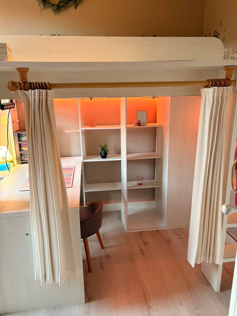 Hoogslaper Complete kinderkamer, Kinderen en Baby's, Ophalen, Zo goed als nieuw, Matras