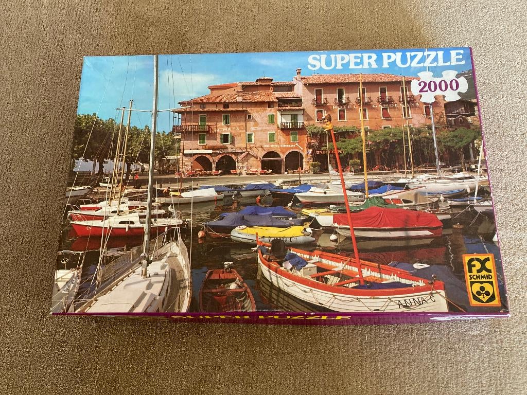 Puzzel 'Gardameer Italie', merk : Schmid, 2000 stukjes, Enlèvement ou Envoi, Plus de 1 500 pièces, Comme neuf, Puzzle