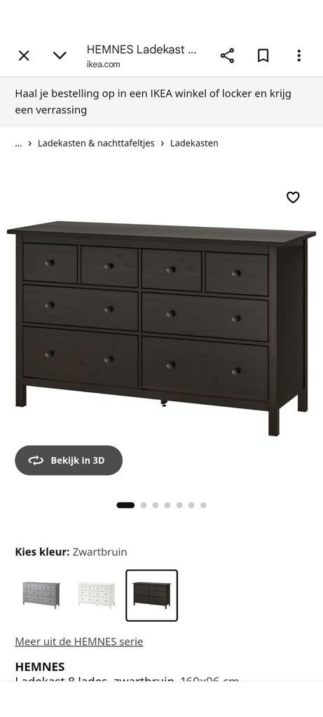 Hemnes kast ikea, Huis en Inrichting, Kasten | Ladekasten, Ophalen