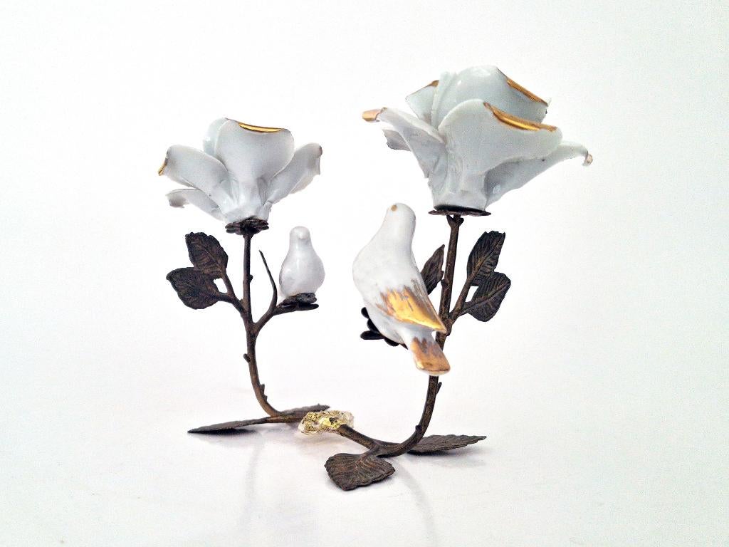 Ensemble de roses en porcelaine de Capodimonte, Antiquités & Art, Antiquités | Porcelaine, Enlèvement ou Envoi